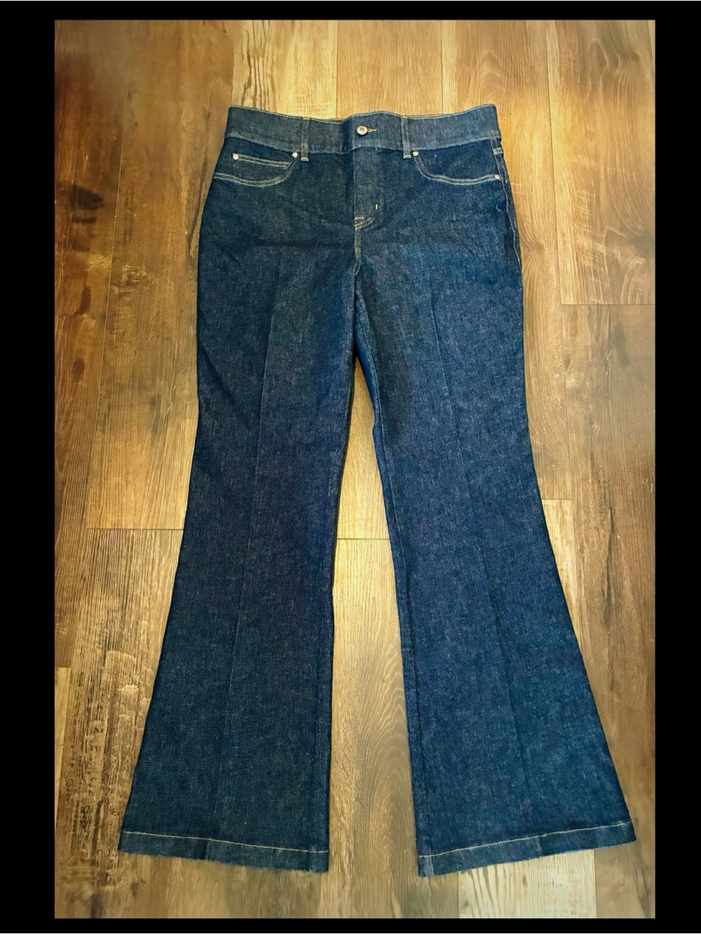 SPANX Dark Indigo Flared Jeans